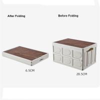 Caja Plegable Camping 54x36x29 cm, Plástico Resistente - Almacenamiento Maletero/Picnic/Navidad, Tapa Hermética, Organización Multiusos, Portátil y Liviana, Diseño Rectangular para Exteriores y Hogar - details 0