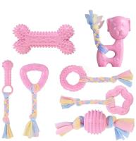 Juego De Juguetes Para Masticar Para Perros Pequeños Y Medianos 7 Piezas Juguete Interactivo Para Masticar Y Morder Para Cachorros - details 0
