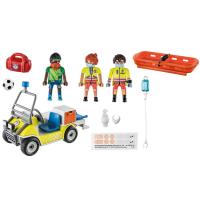 PLAYMOBIL (71204) Coche de Rescate en emergencias sanitarias, vehiculo sanitario con camilla, medico y enfermeros, sanidad movil, City Life - details 1