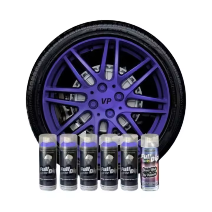 AutoFullCar - PACK 5 SPRAYS - FULL DIP VIOLETA METALIZADO PROTECCION MATE - 400ml Unidad - 1