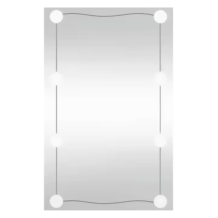 Espejo de pared rectangular con Luces LED Vidrio 40x60 cm, Espejo de maquillaje - 1