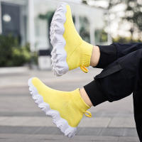 Zapatillas De Deporte Para Niños Y Niñas Suela Alta Cómodas Transpirables Moda Tejidas Zapatos Deportivos Casuales Para Correr Y Tenis - details 8