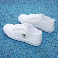 Zapatos Planos Blancos Casuales Para Mujer 2025 Primavera Nuevo Estilo Canvas Bajo-Troceado Deportivo Ligero Con Cordones - details 10