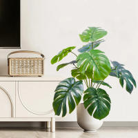 Planta Artificial De Monstera Grande 40-110cm Hojas Verdes De Tortuga Para Decoración De Jardín Y Habitaciones Material Sintético - details 4