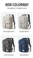 Mochila Mixi Exterior Impermeable Para Viajes 18 Pulgadas Rucksack Unisex Con Compartment Para Laptop Colores Blanco Negro Azul - details 21