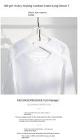 Camiseta Larga De Algodón Pesada 300g Para Hombres Y Mujeres Estilo Coreano Suéter Suelto Blanco Top Para Primavera Otoño - details 1