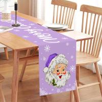 Lienzo De Mesa Festivo En Color Morado Para Navidad 2024 Bandera De Navidad Noel Regalo De Año Nuevo 2025 Material De Poliéster - details 4