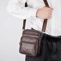 Bolso Bandolera Hombre De Cuero Genuino Nueva Vertical Multifuncional Bolso De Hombro Estilo Casual Viaje Mensajero - details 8