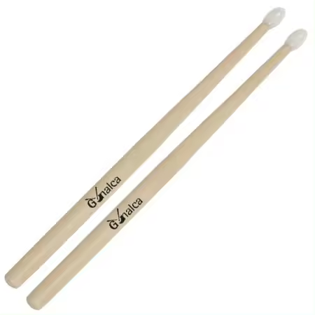 baquetas gonalca (par) tambor bola nylon duro ref.02081 natural - 1