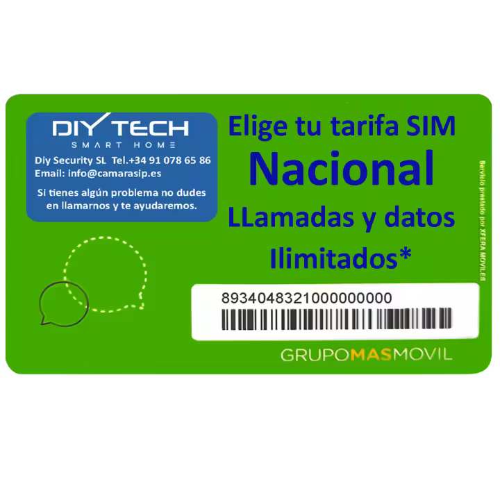 TARJETA SIM  DIYTECH TARIFA MÓVIL NACIONAL CON LLAMADAS Y DATOS ILIMITADOS* - 1