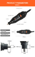 Mini Taladro Eléctrico 220V Engraver Máquina De Perforación Para Herramientas Rotativas Mini Dremel Con Accesorios De Herramientas - details 1