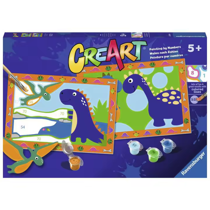 CreArt Kit Pintura - JUNIOR 2 x Dinosaurios, Ravensburger, 23554 - 1
