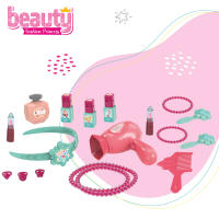 COLORBABY - Tocador de maquillaje para niñas 57x24x75 cm con taburete 22 cm, luz y sonido, secador de juguete, diadema, pintalabios, perfume, esmaltes, collar, pulseras, peine, anillos, tocadores infantiles, juguetes niña 3 años - details 5