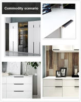 Manijas De Gabinete Ocultas 80-500mm Aluminio Negro Moderno Para Puertas De Armario Y Cajones De Cocina Y Armarios - details 5