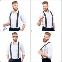 Suspenders Para Hombres Clásicos De Alta Resistencia 2 Pulgadas Anchos Clips Fuertes X-Back Ajustables Elasticos Para Trabajo - details 5