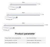 Lámpara De Mesa LED COB Sensor De Movimiento Luz De Armario USB Para Cocina Regalo De Día Del Padre Luz Nocturna Rectangular Material Aluminio - details 2