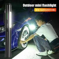 Linterna USB Recargable UV 4 En 1 (UV/LED/COB) Multifuncional Mini Con Fuente De Luz LED 4 Indicadores Y Clip De Bolígrafo - details 8