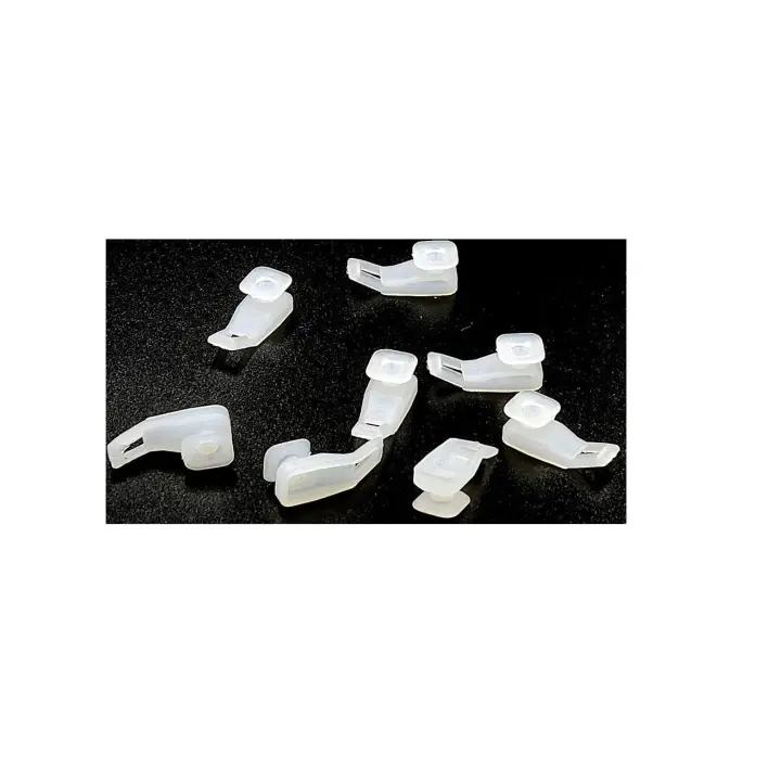 Ganchos de Riel de Cortina Ganchos de Cortina de Plástico Blancos 50 uds. Corchete guía Nylon - 1