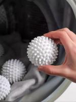 Bola De Lavado Antidesatornilladora TPR Blanca Pura Para Eliminación De Suciedad Y Enredos En Lavadora Circulares - details 2