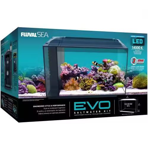 Fluval Evo Acuario Marino, Negro, 52L - 1