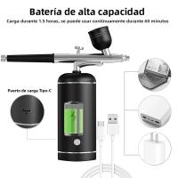 Pistola De Pulverización Portátil Para Uñas Con Compresor De Pintura Para Arte De Uñas Y Maquillaje Decoración De Artesanías Pintura Metal Eléctrico Incluye Batería - details 6