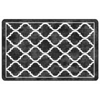 vidaXL Alfombra lavable antideslizante multicolor 190x300 cm Color Gris,  Blanco y negro,  Gris y blanco y mas Alfombras de área  Alfombra de Piso para Sala de Estar Dormitorio Habitación Salón - details 4
