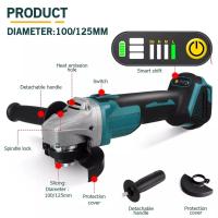 Grinder De Ángulo Sin Cable 21V 100mm/125mm Para Batería Makita Herramienta De Trabajo Potente Corte DIY Máquina De Trabajo - details 7