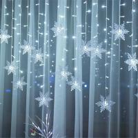 Luces De Navidad LED En Forma De Copo De Nieve Y Gota De Agua Para Jardín Y Exterior Con Enchufe EU Decoración De Fiesta En Casa Guirnalda De Luces De Ceniza - details 9
