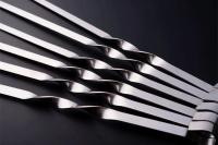 Brochetas De Barbacoa 55cm Con Mango Largo Para Shish Kebab Palas De Asado De Acero Inoxidable Y Palos De Madera Herramienta De Grill Al Aire Libre - details 10