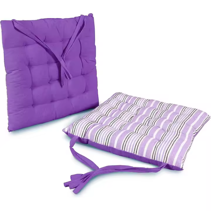 Cojín Acolchado para Silla en Algodón y Poliéster 37 x 37 cm - Decoración Hogar - Ideal para Sillas de Cocina, Comedor, Jardín - 1