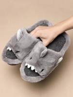 Zapatillas De Casa Para Hombre Algodón Suave Cómodas Y Cálidas Indoor Dibujos Animados Zapatillas De Lona De Polyester Para Invierno - details 8