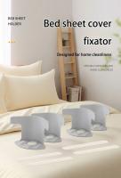 4Pcs Clip Para Sábana Invisible Con Cinta De Bloqueo Soporte Para Sábanas De Cama Fijador De Funda De Cama Material Poliéster/Celulosa - details 0