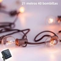 Luces De Cadena Solar LED G40 40LEDs Impermeables Para Jardín Habitación Bodas Y Decoración De Árboles Festivos - details 0