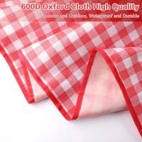 Manta De Picnic 200 * 200 CM, Manta De Picnic Plegable, Impermeable, Parque, Senderismo, Rojo Y Blanco - details 1