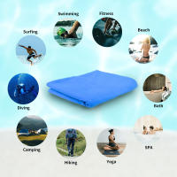 Juego De 2 Toallas De Microfibra Sólida Para Gimnasio Viajes Deportes Camping Playa Toalla De Baño Super Absorbente Secado Rápido - details 2