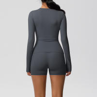 SSITO Traje Deportivo de Yoga para Mujer, 2 UDS., entrenamiento, ajuste Seco, transpirable, Top Deportivo de Alta elasticidad, pantalones de Yoga de Belte Alta para Mujer - details 25