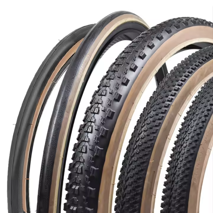 Pneumático Plegable TANKE MTB JILUER Para Bicicleta De Carretera Y Terreno Negro/Amarillo 60TPI Tamaños Variados 26×2.25/27.5×2.1/2.2/29×2.2/700×25C/20×1.35 - 1