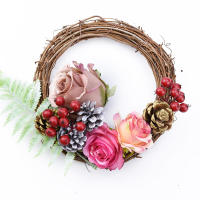 Vine Artificial Para Decoración De Hogar Boda Navidad Y Fiestas 10cm/15cm/20cm Marco Para Wreath DIY Adornos Colgantes Para Puertas Y Jardines - details 19
