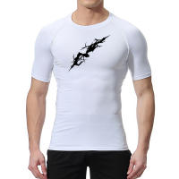 Camiseta De Compresión Con Estampado Gráfico Para Hombres Camiseta Deportiva Para Gimnasio Running Secado Rápido Camiseta Básica Activewear - details 5