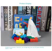 Bloques Cúbicos De Madera Para Niños Modelos Geométricos Aprendizaje Espacial Matemático Juguetes Educativos Auxiliares De Enseñanza Montessori - details 0