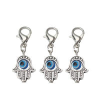 Lucky Eye Set De 3 Llaveros Con Piedras De Ojo Turco Y Mano De Fatima Llavero De Aleación De Metal Para Coche Y Bolso - details 38