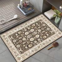 VIKAMA Alfombra De Baño De Velours Cristal Absorbente De Agua Antideslizante Para Piso De Madera Adecuada Para Baño Sala De Estar Dormitorio - details 1