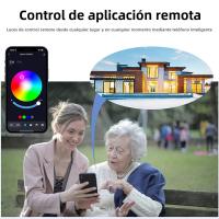Lámpara De Techo Revestida Con LED 10W Bluetooth Control Remoto Por Alexa Y Google Home Luz Cambiante RGB Ajustable Para Sala De Comedor Material De Aluminio - details 2