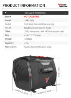 Bolsa De Viaje Para Motocicleta Grande 22L/30L Impermeable Expansible Accesorios De Moto Bolsa De Asiento Trasero Para Viajes Al Aire Libre - details 16