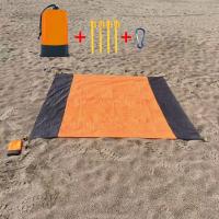 Outdoor Waterproof Picnic Blanket - Foldable Camping & Beach Mat with Storage Pocket, Polyester Plaid Ground Cover - details 7