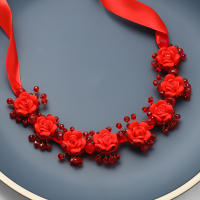 Diadema De Flor De Cristal Para Novia Y Reina Accesorio De Cabello De Boda Joyería De Fiesta Tipo De Bandeja De Vino Para Mujer - details 2