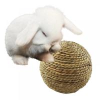 Juguete Para Mascotas Pequeñas 1pc Bola De Juego Para Hamster Guisante Duradera Hecha De Hierba Tejida Accesorios Para Jaula De Conejo - details 3