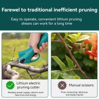 Tijeras de podar eléctricas sin escobillas para jardín, herramienta inalámbrica para árboles frutales, bonsái, batería Makita, Brushless,Batería,Tijeras de podar eléctricas - details 0