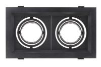 Soporte De Techo Recipiente Negro Cuadrado Ajustable Para Bombillas GU10 O MR16 Base LED Y Halogena Instalación Integrada Luz De Punto - details 6