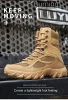 Botas De Motocicleta Para Hombres Botas Tácticas Botas De Desierto Para Fuerza Especial Botas De Senderismo Al Aire Libre Zapatos De Seguridad De Tobillo - details 4